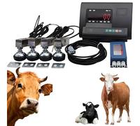 5T Heavy Duty Livestock Scale Kit,High Precision Digital Indicator Floor Scale with LED Screen,Waterproof 4-Wire Junction Box and 4 Load Cells for Cow Pig Goat Horse Alpaca and Floor Weighing