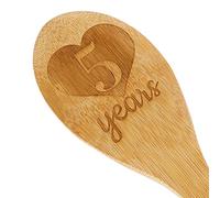 5th Anniversary Engraved Wooden Spoon Gift Baking Spoon 5 Years Married Wood Anniversary Present 5 Year Together Gift