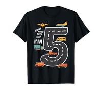 5th Birthday 5 Road Honk Beep Im Five Bday Vehicle Boys Kids T-Shirt