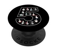 5th Birthday 5 Year Old Silly Goose Girls Animal PopSockets Adhesive PopGrip