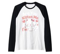 5Th Birthday are You Kitten Me I'm 5 Cute Cat Party Kitty Raglan Baseball Tee