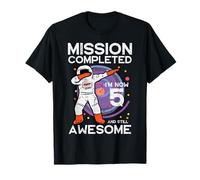 5th Birthday Astronaut Dab Mission Completed 5 Bday Boys Kid T-Shirt