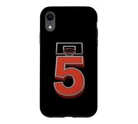 5th Birthday Basketball Player Number 5 Hoop Sports Party Case for iPhone XR
