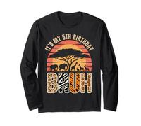 5th Birthday Boy Bruh Zookeeper Animals Zoo Wildlife Safari Long Sleeve T-Shirt