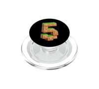 5th Birthday Boy Pixel Gamer Kids Video Game PopSockets PopGrip for MagSafe