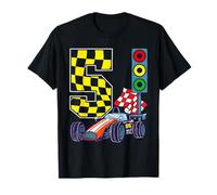 5th Birthday Boy Race Car Traffic Lights Racer 5 Years Old T-Shirt