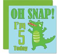 5th Birthday Card Boy, Oh Snap Crocodile