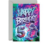 5th Birthday Cards for Girls and Boys, Epic Gamer