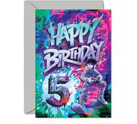 5th Birthday Cards for Girls and Boys, Epic Gamer