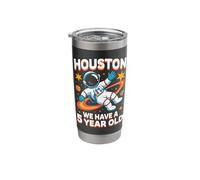 5Th Birthday Houston We Have A 5 Year Old Astronaut Space Stainless Steel Insulated Tumbler