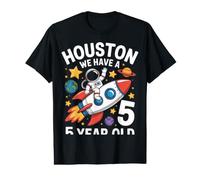 5Th Birthday Houston We Have A 5 Year Old Astronaut Value Graphic T-Shirt