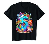 5th Birthday Ocean Sea Animals Cool Birthday T-Shirt