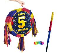 5th birthday pinata and stick - Five year party game - Big 18 inch