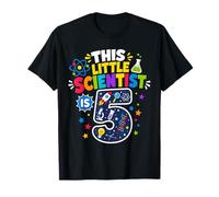 5th Birthday Science This Little Scientist is 5 Years Old T-Shirt
