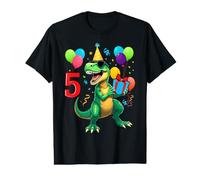 5th Birthday Shirt Boy Dinosaur Happy Bday T-Rex Party Kids Value Graphic T-Shirt