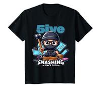 5th Birthday Smashing It Since 2020, 5 Year Old Boys & Girls T-Shirt