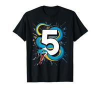 5th Birthday Snake Lover Five 5 Year Old Birthday Boy Girl T-Shirt