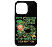 5th Birthday St Patricks Day Shirt Lucky 5 Year Old Boy Girl Case for iPhone 13 Pro
