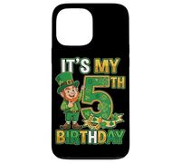 5th Birthday St Patricks Day Shirt Lucky 5 Year Old Boy Girl Case for iPhone 13 Pro Max