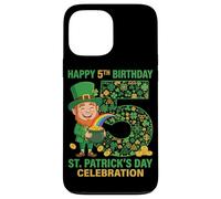 5th Birthday St Patricks Day Shirt Lucky 5 Year Old Boy Girl Case for iPhone 13 Pro Max