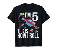 5th Birthday Truck This is How I Roll Boy Girl 5 Year Old T-Shirt