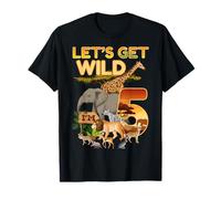 5th Birthday Zoo Safari Jungle Animal 5 Year Old Funny B-Day T-Shirt
