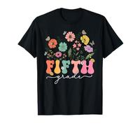 5th Fifth Grade Teacher Wildflower Back To School Floral T-Shirt