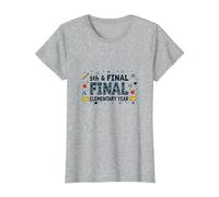 5th & Final Elementary Year Celebration for Students T-Shirt, Women, Heather Grey, M