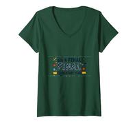 5th & Final Elementary Year Celebration for Students V-Neck T-Shirt, Women, Forest Green, M