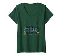 5th & Final Elementary Year Celebration for Students V-Neck T-Shirt, Women, Forest Green, XL