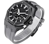 5th Gen For GM2100 GA2100/GA2110 Mod Kit Metal Watch Case and Rubber Band，Stainless Steel Bezel strap Modfication Accessories Retrofit Men's Watches