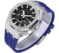 5th Gen For GM2100 GA2100/GA2110 Mod Kit Metal Watch Case and Rubber Band，Stainless Steel Bezel strap Modfication Accessories Retrofit Men's Watches