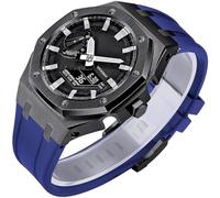 5th Gen For GM2100 GA2100/GA2110 Mod Kit Metal Watch Case and Rubber Band，Stainless Steel Bezel strap Modfication Accessories Retrofit Men's Watches