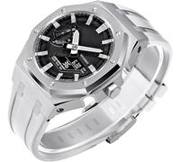 5th Gen For GM2100 GA2100/GA2110 Mod Kit Metal Watch Case and Rubber Band，Stainless Steel Bezel strap Modfication Accessories Retrofit Men's Watches