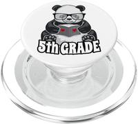 5th Grade Back To School Panda Book Reader Teacher Heart PopSockets PopGrip for MagSafe