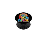5th Grade Fifth Elementary First Day Globe Rainbow Kids PopSockets Adhesive PopGrip