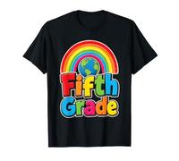 5th Grade Fifth Elementary First Day Globe Rainbow Kids T-Shirt