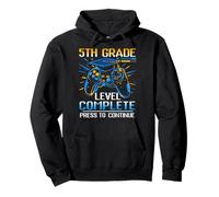 5th Grade Level Complete Press Start To Continue Gamer Kids Pullover Hoodie