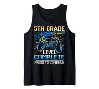 5th Grade Level Complete Press Start to Continue Gamer Kids Tank Top
