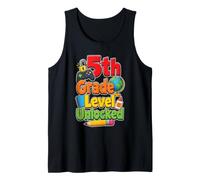 5th Grade Level Unlocked Fifth Grader First Day Elementary Tank Top