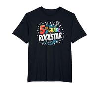 5th Grade Rockstar: Celebrate School Stardom T-Shirt, Men's Big and Tall, Black, 6X Tall