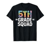 5th Grade Squad Rainbow Letter Teacher Tribe Style T-Shirt