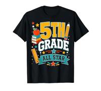5th Grade Student Back to School Celebration Value Graphic T-Shirt, Men, Black, XL