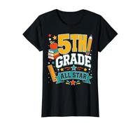 5th Grade Student Back to School Celebration Value Graphic T-Shirt, Women, Black, L