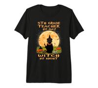 5th Grade Teacher By Day Witch By Night Halloween Costume Premium T-Shirt