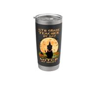 5th Grade Teacher By Day Witch By Night Halloween Costume Stainless Steel Insulated Tumbler