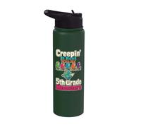 5th Grade Teacher Creepin' It Real with My Monsters Gift Stainless Steel Insulated Water Bottle