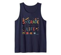 5th Grade Teacher Life: Inspiring Young Minds Daily Tank Top, Men, Navy, S