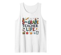 5th Grade Teacher Life: Inspiring Young Minds Daily Tank Top, Men, White, S