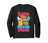 5th Grade Teacher Love My Flock Fifth Elementary Squad Long Sleeve T-Shirt